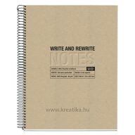   Spirálfüzet A/4 4x30 lapos, vonalas, újrahasznosított MQ "Just Black" kraft