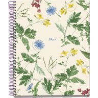   Spirálfüzet A/5 4x25 lapos, sima MQ "Botanical Flora" Mediterraneo