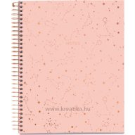   Spirálfüzet A/5 4x30 lapos, négyzetrácsos MQ "Constellation