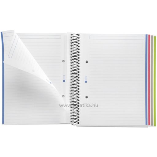 Spirálfüzet A/5 4x35 lapos, vonalas MQ A/5 "Don't Panic