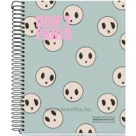   Spirálfüzet A/5 4x35 lapos, négyzetrácsos MQ A/5 "Don't Panic