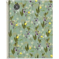   Spirálfüzet A/4 4x30 lapos, vonalas MQ "Garden" Green