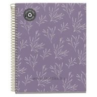   Spirálfüzet A/5 4x30 lapos, vonalas MQ "Garden" Purple