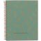 Spirálfüzet A/5 4x30 lapos, vonalas MQ "Leaves" Mallorca zöld