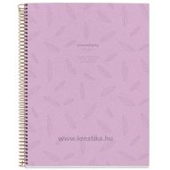   Spirálfüzet A/4 4x30 lapos, négyzetrácsos MQ "Serendipity" Mallorca mályva