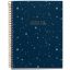 Spirálfüzet A/5 4x30 lapos, vonalas MQ "Thoughts" Midnight