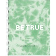   Spirálfüzet A/5 4x30 lapos, vonalas MQ "Dye" menta