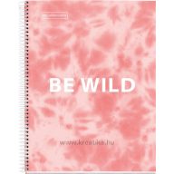   Spirálfüzet A/5 4x30 lapos, vonalas MQ "Dye" pink