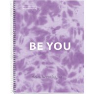   Spirálfüzet A/5 4x30 lapos, vonalas MQ "Dye" levendula