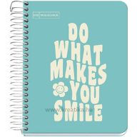   Spirálfüzet A/6 100 lapos, vonalas MQ "Messages" égkék