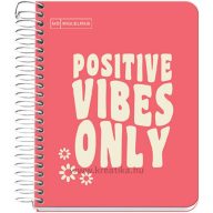   Spirálfüzet A/6 100 lapos, vonalas MQ "Messages" korall