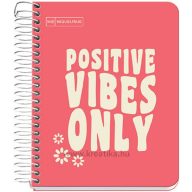   Spirálfüzet A/6 100 lapos, négyzetrácsos MQ "Messages" korall