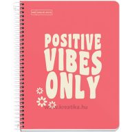   Spirálfüzet A/5 100 lapos, vonalas MQ "Messages" korall