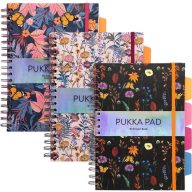   Spirálfüzet B/5 100 lapos, vonalas Pukka Pad "Project Book" Bloom