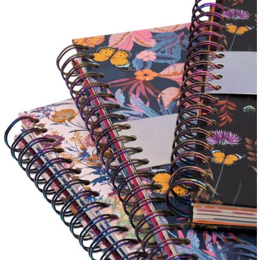 Spirálfüzet B/5 100 lapos, vonalas Pukka Pad "Project Book" Bloom