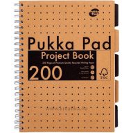   Spirálfüzet A/4 100 lapos, vonalas Pukka Pad "Project Book" Kraft