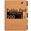 Spirálfüzet A/4 100 lapos, vonalas Pukka Pad "Project Book" Kraft