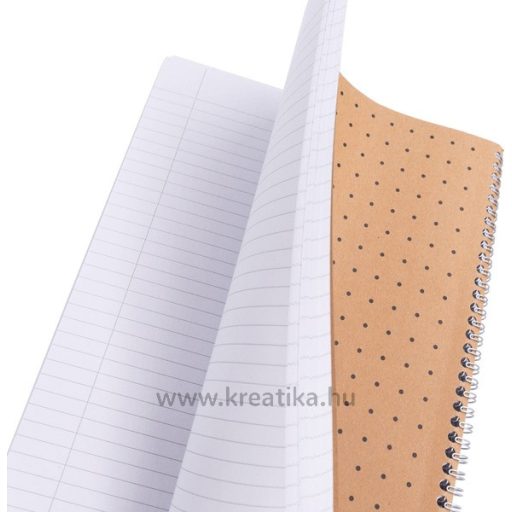 Spirálfüzet A/4 100 lapos, vonalas Pukka Pad "Jotta Pad" Kraft