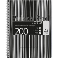   Spirálfüzet A/4 100 lapos, vonalas Pukka Pad "Jotta Pad" fekete-fehér
