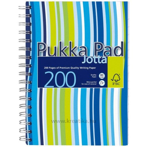 Spirálfüzet A/6 100 lapos, vonalas Pukka Pad "Jotta Pad" vegyes színek