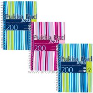   Spirálfüzet A/5 100 lapos, vonalas Pukka Pad "Jotta Pad" vegyes színek