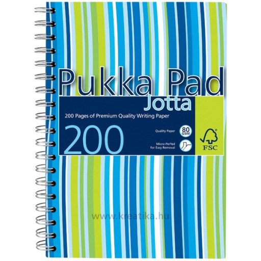 Spirálfüzet A/5 100 lapos, vonalas Pukka Pad "Jotta Pad" vegyes színek