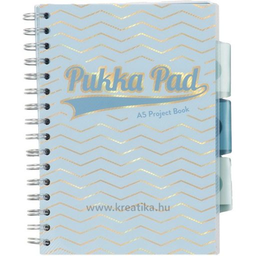 Spirálfüzet A/5 100 lapos vonalas Pukka Pad "Project Book" Haze