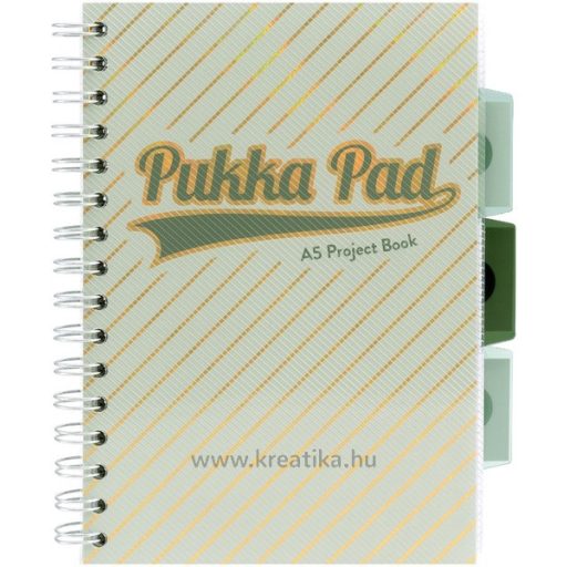 Spirálfüzet A/5 100 lapos vonalas Pukka Pad "Project Book" Haze