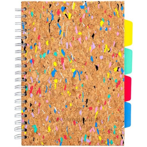 Spirálfüzet B/5 100 lapos vonalas Pukka Pad "Project Book" Cork