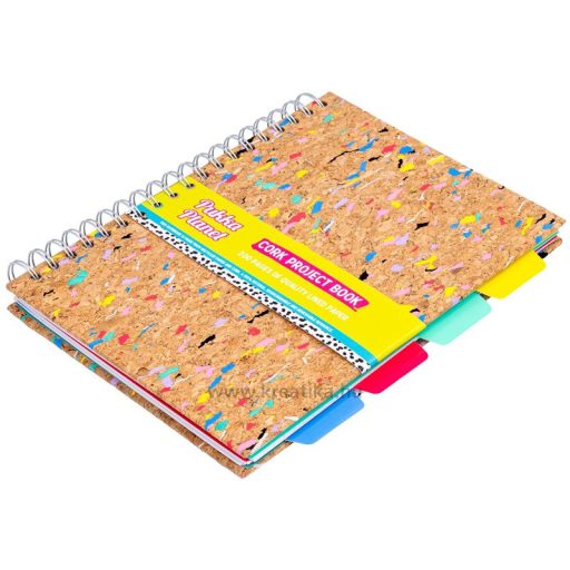 Spirálfüzet B/5 100 lapos vonalas Pukka Pad "Project Book" Cork