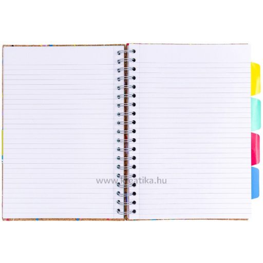 Spirálfüzet B/5 100 lapos vonalas Pukka Pad "Project Book" Cork