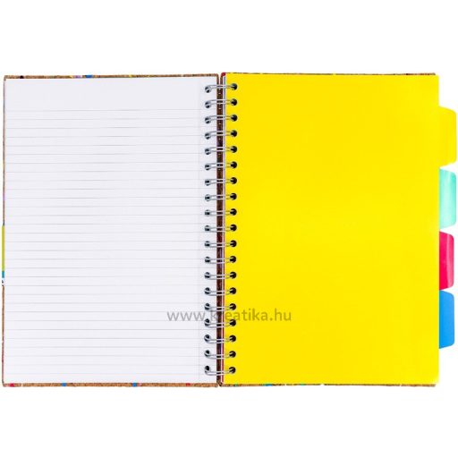 Spirálfüzet B/5 100 lapos vonalas Pukka Pad "Project Book" Cork