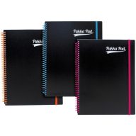   Spirálfüzet A/4 100 lapos, vonalas Pukka Pad "Jotta Pad" Neon fekete