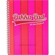   Spirálfüzet A/5 100 lapos, vonalas Pukka Pad "Jotta Pad" Vouge rózsaszín