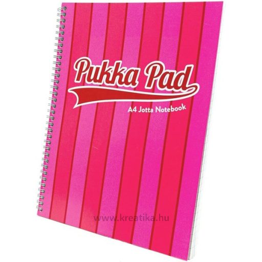 Spirálfüzet A/4 100 lapos, vonalas Pukka Pad "Jotta Pad" Vouge rózsaszín