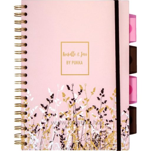 Spirálfüzet B/5 100 lapos, vonalas Pukka Pad "Project Book" Rochelle & Jess