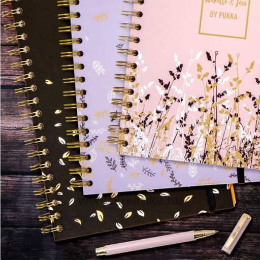 Spirálfüzet B/5 100 lapos, vonalas Pukka Pad "Project Book" Rochelle & Jess