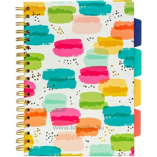 Spirálfüzet B/5 100 lapos, vonalas Pukka Pad "Project Book" Colour Wash