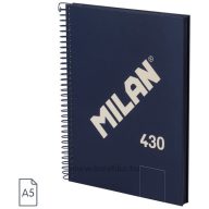   Spirálfüzet A/5 80 lapos, sima Milan "1918 Series" navy
