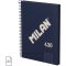 Spirálfüzet A/5 80 lapos, négyzetrácsos Milan "1918 Series" navy