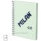 Spirálfüzet A/5 80 lapos, sima Milan "1918 Series" zöld
