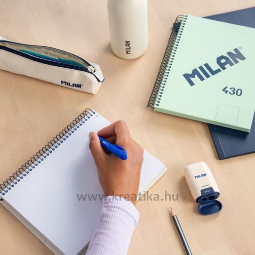 Spirálfüzet A/5 80 lapos, sima Milan "1918 Series" zöld