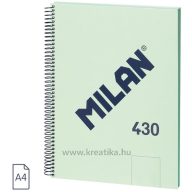   Spirálfüzet A/4 80 lapos, sima Milan "1918 Series" zöld