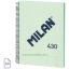 Spirálfüzet A/4 80 lapos, sima Milan "1918 Series" zöld