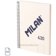   Spirálfüzet A/5 80 lapos, sima Milan "1918 Series" bézs