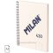 Spirálfüzet A/5 80 lapos, sima Milan "1918 Series" bézs