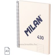   Spirálfüzet A/5 80 lapos, vonalas Milan "1918 Series" bézs