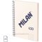 Spirálfüzet A/5 80 lapos, négyzetrácsos Milan "1918 Series" bézs