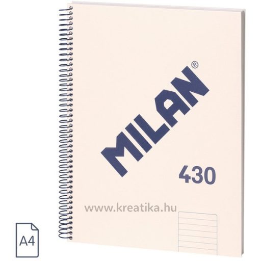 Spirálfüzet A/4 80 lapos, vonalas Milan "1918 Series" bézs