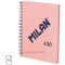 Spirálfüzet A/5 80 lapos, sima Milan "1918 Series" rózsaszín